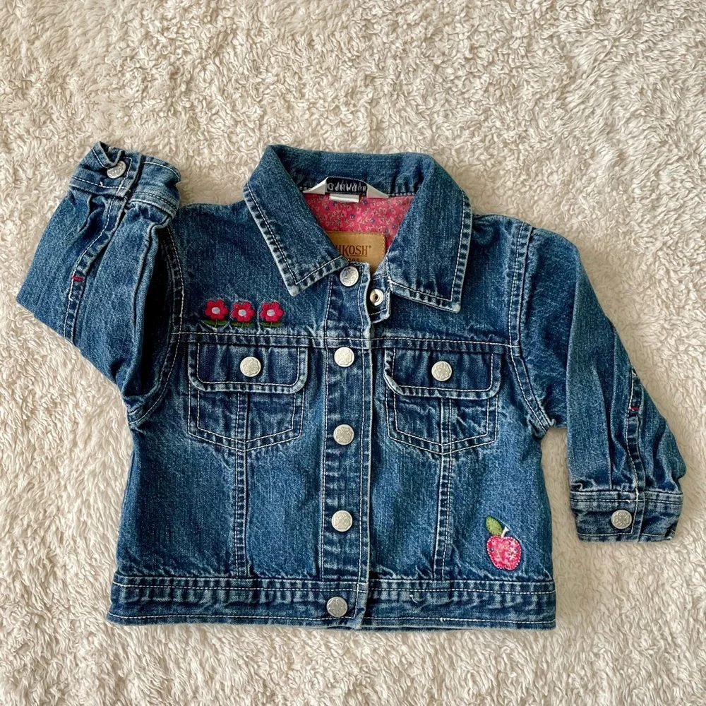OshKosh B'gosh Kids' Denim Jacket with Floral Accents